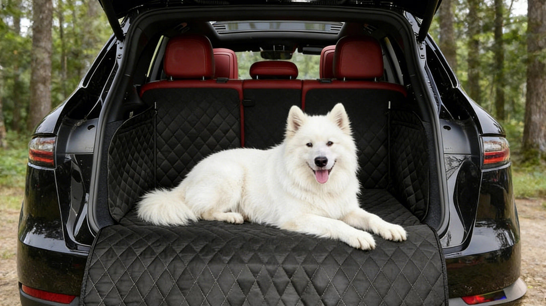 Car Boot Protector For Dogs – 4-Layer Quilted Waterproof Boot Liner with Side & Bumper Protection
