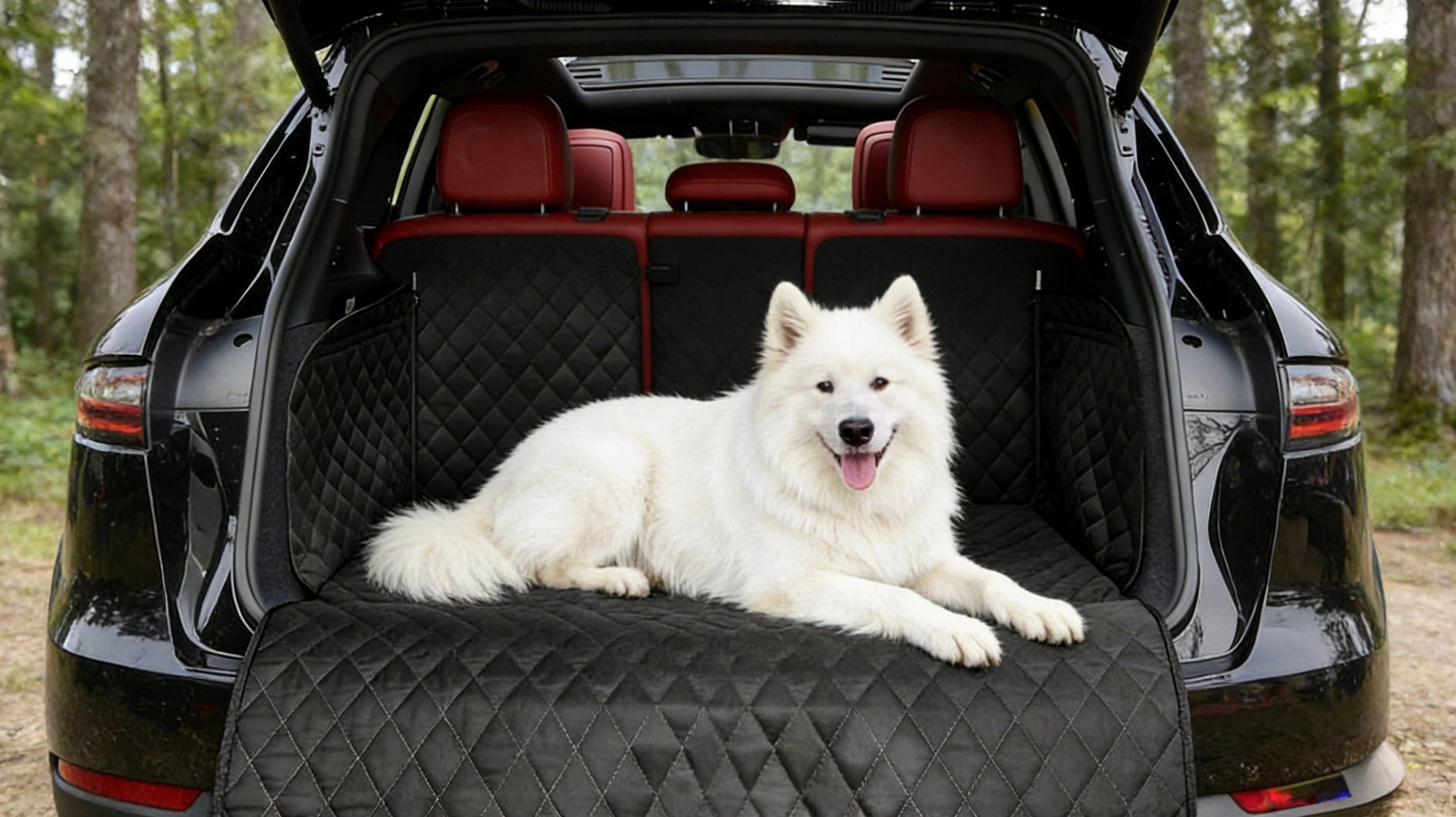Car Boot Protector For Dogs – 4-Layer Quilted Waterproof Boot Liner with Side & Bumper Protection